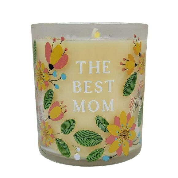 The Best Mom Candle Spring Petals Scent Yellow Floral 10.8 oz 1 Wick Mothers Day - Picture 1 of 6